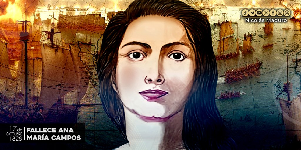 Hace 195 años saltó a la eternidad Ana María Campos, guerrera de ideales inquebrantables, heroína de nuestra historia que enfrentó sin temor la crueldad del ejército colonialista español, por la dignidad de la Patria.