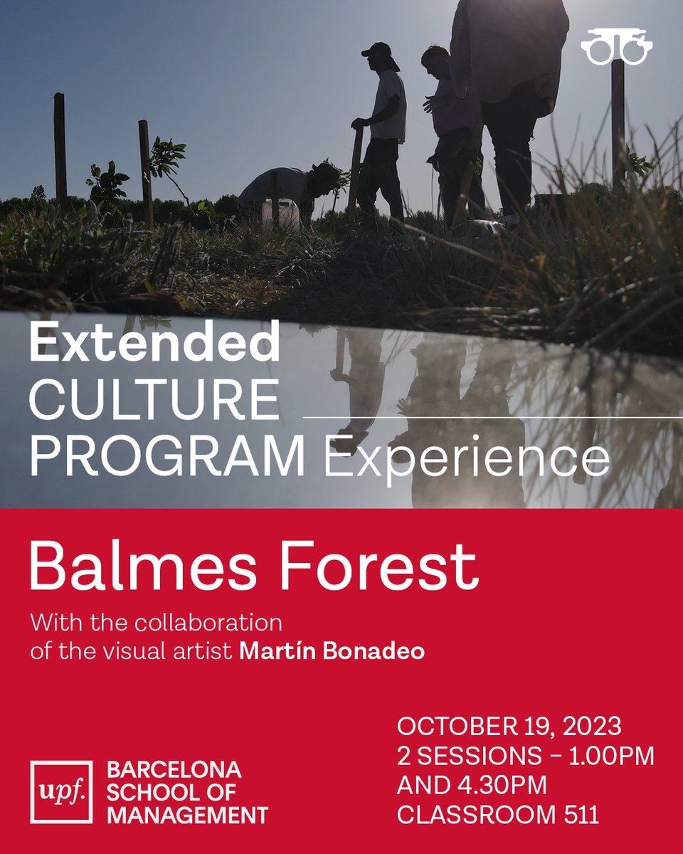 On October 19, the Culture Program presents the first edition of the 'A forest in Balmes' 🌳, a course run by the artist and teacher at #UPFBSM, <a href="/BonadeoMartin/">Martín Bonadeo</a>.

With this initiative, we want to reinforce our commitment to social impact and sustainability 🌾

Are you up for it?
