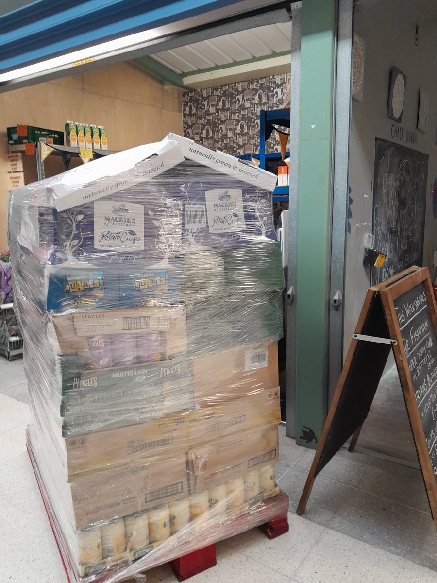 This isn't just any pallet of food it's a @h15church pallet of food 😋 hand picked and packed by the amazing team to ensure our families have quality meal options and a few treats 🥰 #teamwork