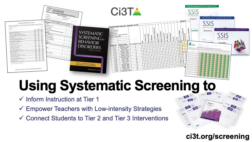 Educators! BCBAs! Come learn about systematic screening for behavior! Free PD on Zoom this Thursday. Project EMPOWER Session 2 October 19, 2023 6:00-8:00 PM EDT #EMPOWER #Ci3T Register: kusurvey.ca1.qualtrics.com/jfe/form/SV_3O… 2 free learning CEUs for BCBAs and BCaBAs!
