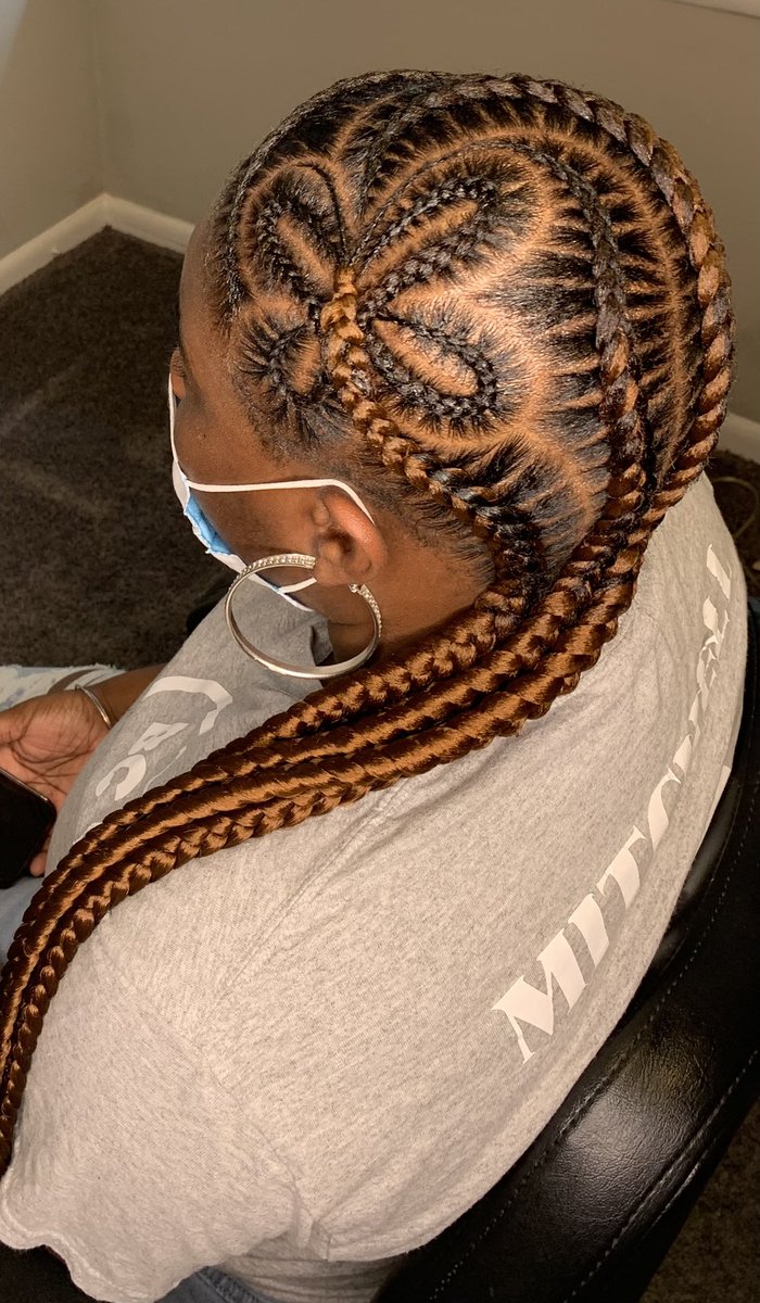 Hairpluganna's tweet photo. Custom design stitch braids 😍 
Hair is included with ALL braid styles ✅ click the link in my bio for booking ⬅️ #savannahbraider #ssu #gsu #scad https://t.co/gfhvho1W5x