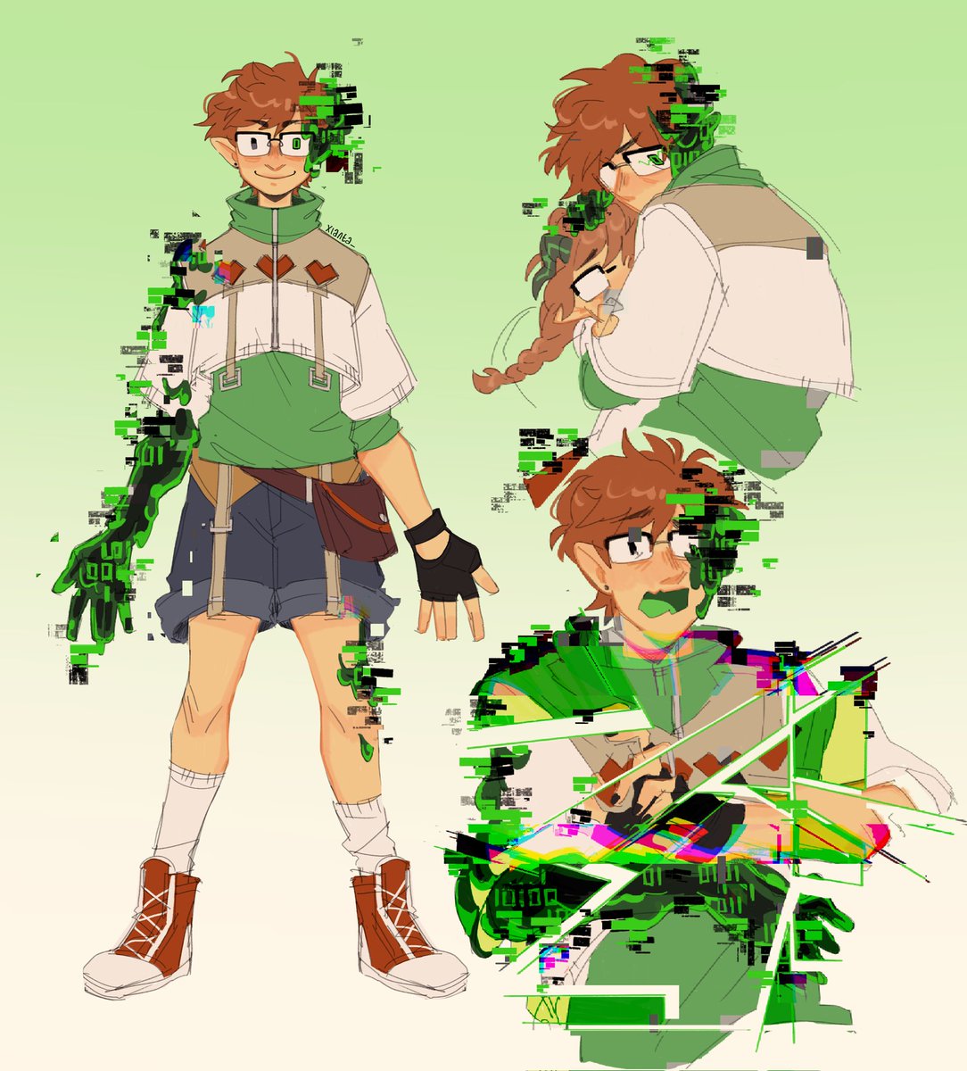 xianta_'s tweet image. q!slimecicle design for the funs! still thinkin about the fish 🤟😔 

#qsmpfanart #slimeciclefanart