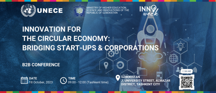 UNECE's tweet photo. The 🌍 revenue of #circulareconomy transactions is estimated to total approx. $713 billion in 2026
@UNECE #B2B conference 🗓️18 Oct. will help empower collaboration between start-ups & corporations in #Uzbekistan 🇺🇿 to innovate for circular #transition & #SDGs
#InnoWeek #SPECA https://t.co/UHSAwai90q