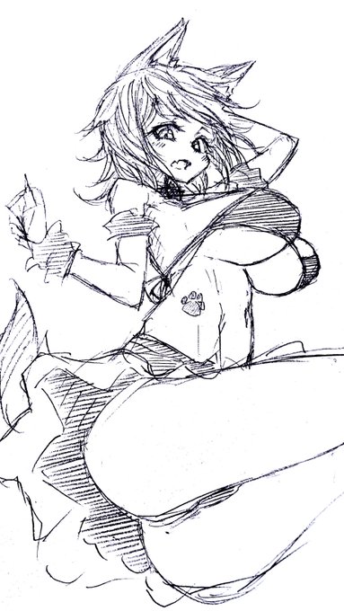 アオリ気味の構図も苦手だけど、巨乳キャラのそれを見るぶんには楽しい。 