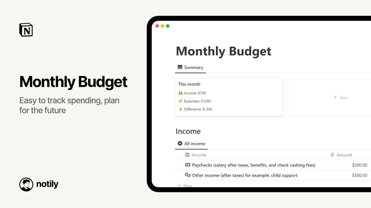 Keep track your spending to reach your financial goals.

I created the Notion Monthly Budget Planner Template to help you avoid overspending.

For the next 24 hours, it's free for everyone.  

To get it:     
• Like     
• Follow so I can DM     
• Reply "Send"