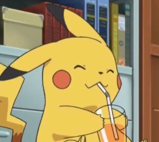 PokemonGems's tweet photo. pikachu loves his juice https://t.co/mtkviRCQVr