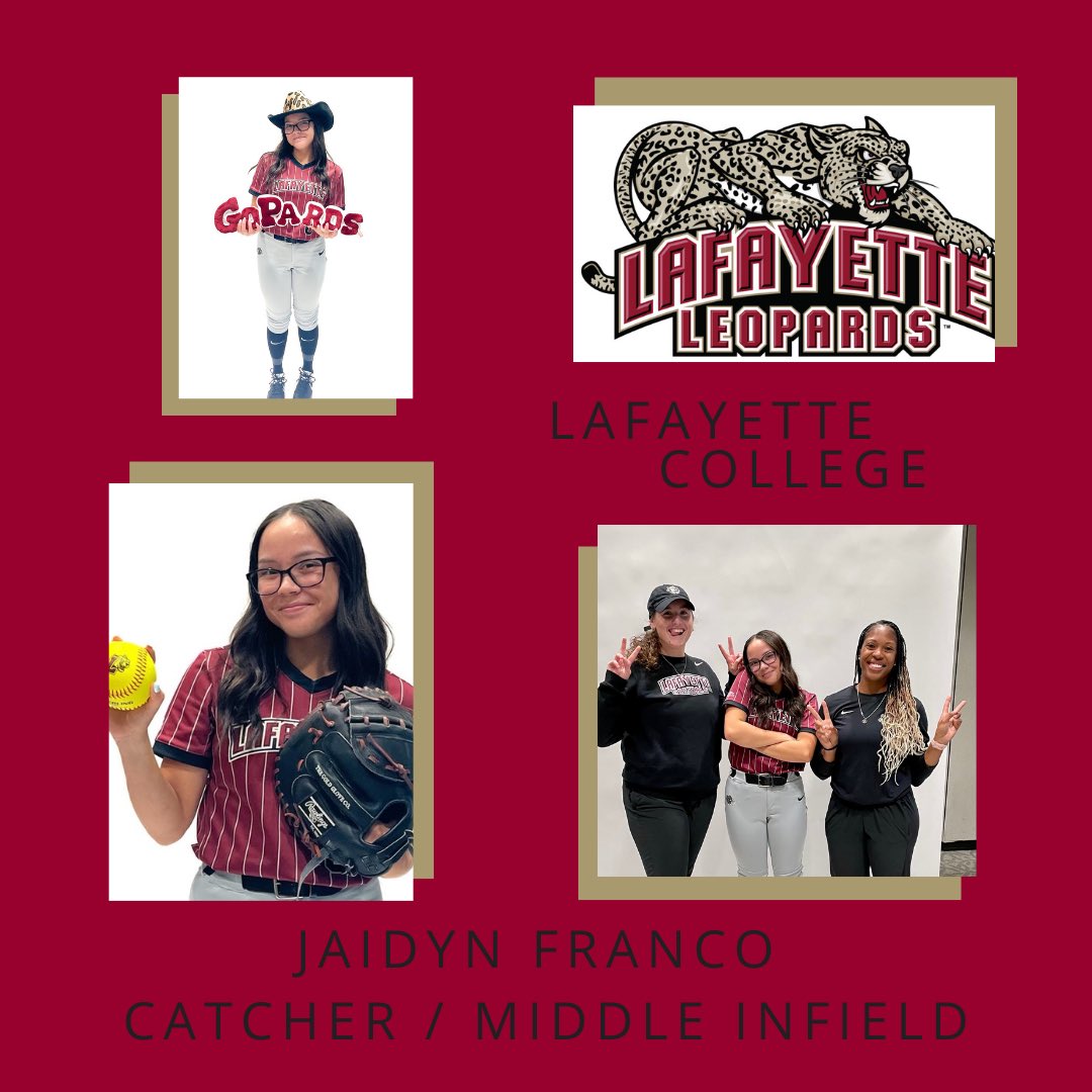 ‼️COMMITMENT ALERT‼️ we would like to congratulate our #16 Jaidyn Franco on her commitment to play college softball at Lafayette College! We are so proud of her and cannot wait to see her ball out in college!🔥 #2025