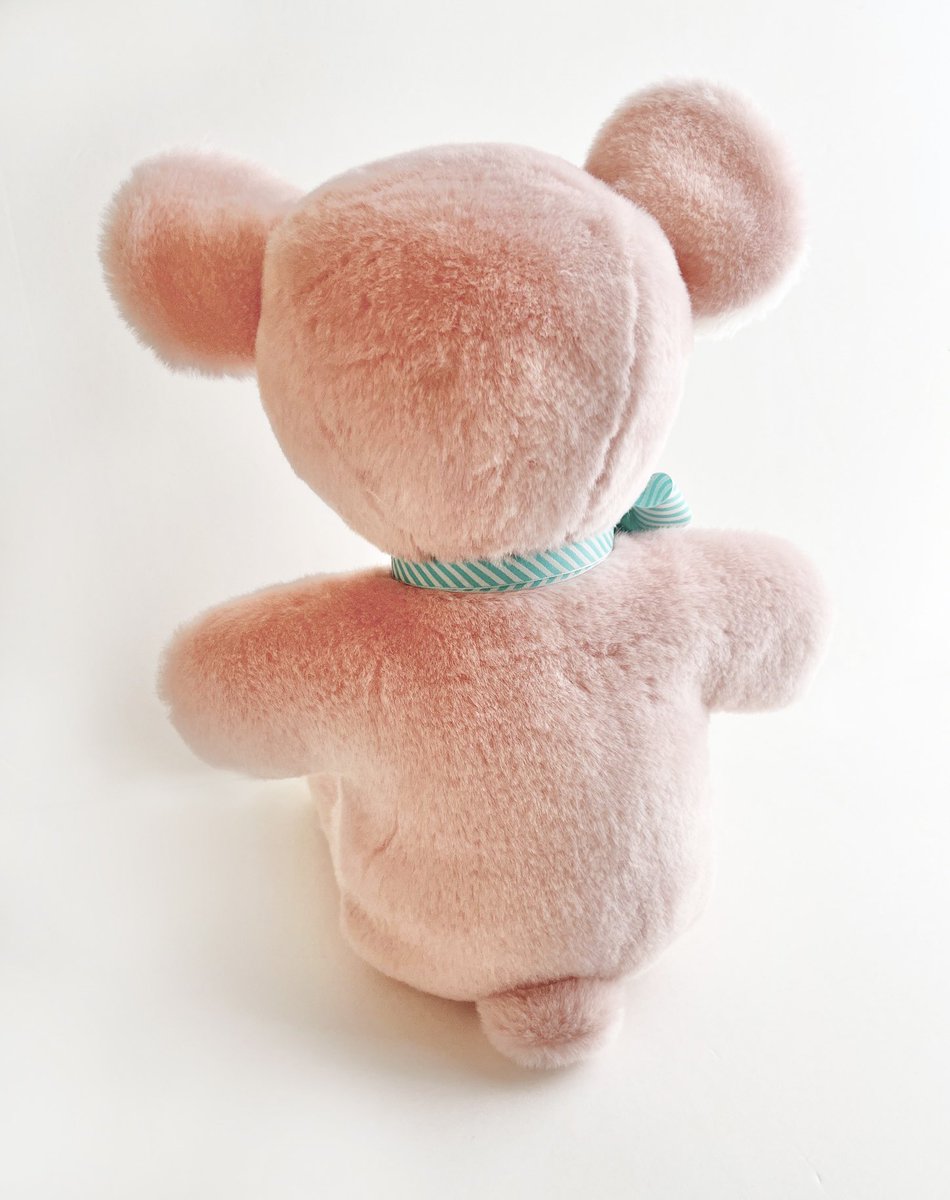 宇山作品紹介】 ピンクマちゃん🌷 大きめでバフッとした抱き心地の