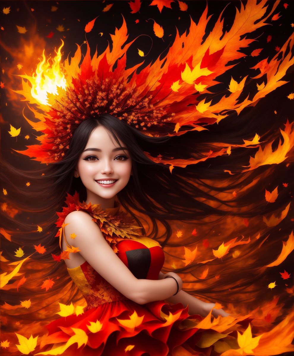 EAnftity's tweet photo. 🍁 Fall Girls🍁
Available on @objktcom😍
>>>>>>>>>>>>
A gorgeous girl in a dress designed with leaves and fire🍁🔥
💙 Editions: 1
🧡 Price: 0.5 #tezos
>>>>>>>>>>>>
#TezosArts #tezosart #tezoscommunity #tezosnft #TEZOSTUESDAY 
>>>>>>>>>>>>
Link in reply 👇 https://t.co/ZhuVzAG34J