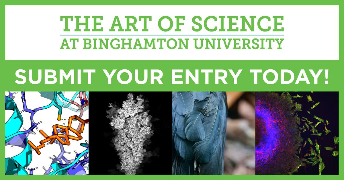 Hey, @BinghamtonU folks: It's time to enter the 2024 Art of Science competition! Entries are due in February & the top prize will be an iPad! More info: binghamton.edu/research/divis… #SUNYresearch #sciart