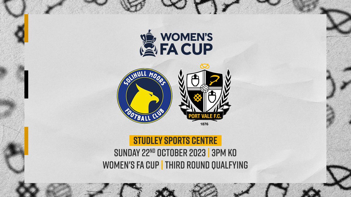This weekend we’re on the road as we face Solihull Moors Women in the FA Cup third round qualifiers. 🆚 @smwfcofficial 📆 Sunday 22nd October ⌚️ 3pm KO 📍 Studley Sports Centre, B80 7BF 🏆 @FACupWomens 💵 £5 Adults / £1 Concessions #PVFC | #UTV