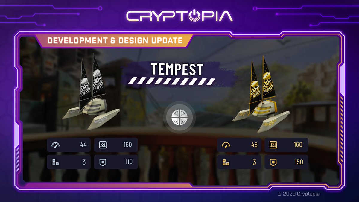 CryptopiaOFCL's tweet photo. Development &amp; Design update

Discover Cryptopia's treasures with Tempest, the Rare and Legendary Traditional Pirate Ship, helmed by Esmeralda Torres! 

Website: https://t.co/PM5LmTwQKQ
Linktree: https://t.co/wpZTUWPpuF

#Cryptopia #Cryptopiadesign #Cryptopiadevelopment https://t.co/IkxZG3nDmM