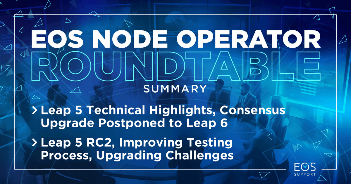 blockz_hub's tweet photo. Every Wednesday, dive into deep tech talk at the #EOS Node Operator Roundtable. Recent topics:

✅Leap 5 Technical Highlights
⏩Consensus Upgrade Postponed: Leap 6 
🕺Leap 5.0 RC2
🔧Improving Testing Process
👨‍🏭Upgrading Challenges

Read this summary👇
https://t.co/p3zOhmUYrK https://t.co/9RinY43jah
