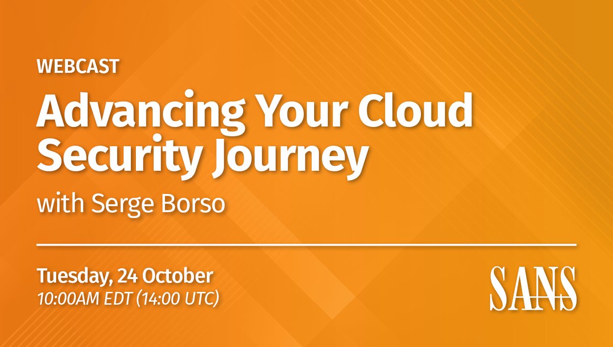 SANS Cloud Security tweet media