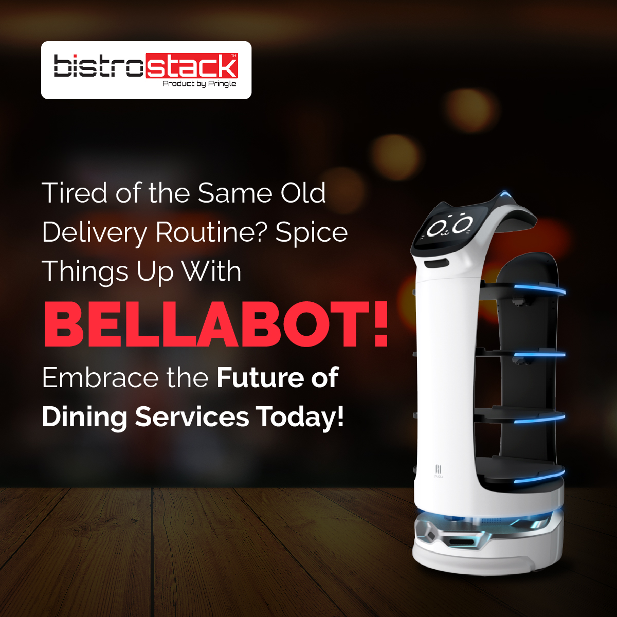 Are you tired of the same old delivery routine? It's time to embrace the future of dining services with BellaBoT. Elevate your dining experience today and savor the difference.

#SmartDelivery #RobotDelivery #FoodDeliveryRobot #ContactlessDelivery #BellaBoT #BistroStack