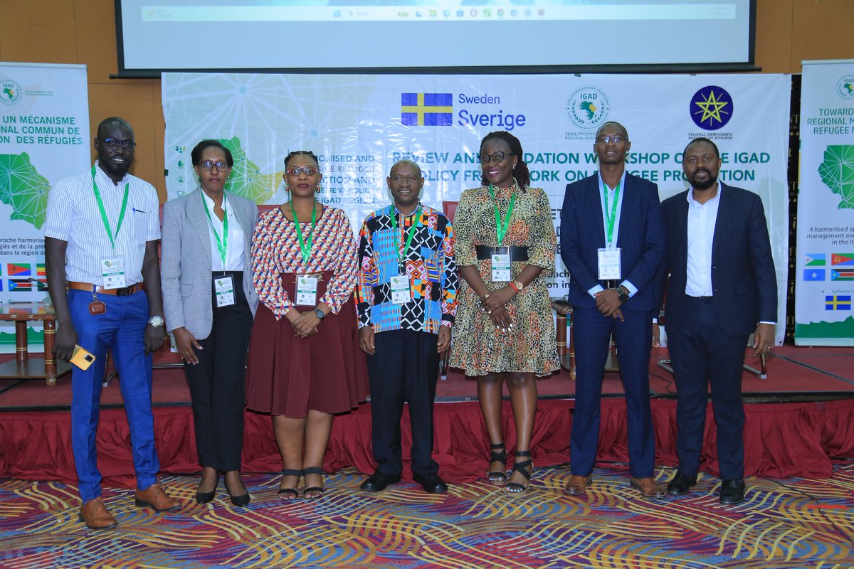 Uncle Bob (@unclebob256) on Twitter photo Pleased to meet <a href="/GovUganda/">Government of Uganda</a> delegation (<a href="/RefugeesUganda/">OPM/Refugees office</a> and <a href="/UgandaMFA/">Ministry of Foreign Affairs - Uganda 🇺🇬</a>) at the validation of the IGAD Policy Framework on Refugee Protection in Addis Ababa.
IGAD is seeking to harmonise approaches to refugee Mgt and asylum protection among the member states. @IgadhealthS Pleased to meet <a href="/GovUganda/">Government of Uganda</a> delegation (<a href="/RefugeesUganda/">OPM/Refugees office</a> and <a href="/UgandaMFA/">Ministry of Foreign Affairs - Uganda 🇺🇬</a>) at the validation of the IGAD Policy Framework on Refugee Protection in Addis Ababa.
IGAD is seeking to harmonise approaches to refugee Mgt and asylum protection among the member states. @IgadhealthS