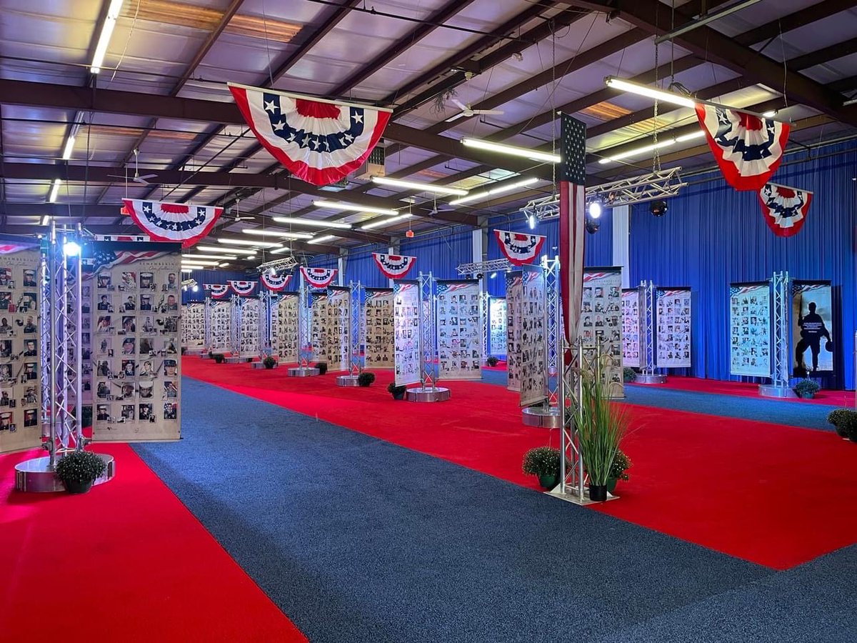 "Remembering Our Fallen" continues to be seen by many at the South Carolina State Fair, which ends Sun, October 22.

The memorial is located inside the Ruff Building near the Rocket. Our thanks to the staff at the fair for providing this beautiful and patriotic environment.