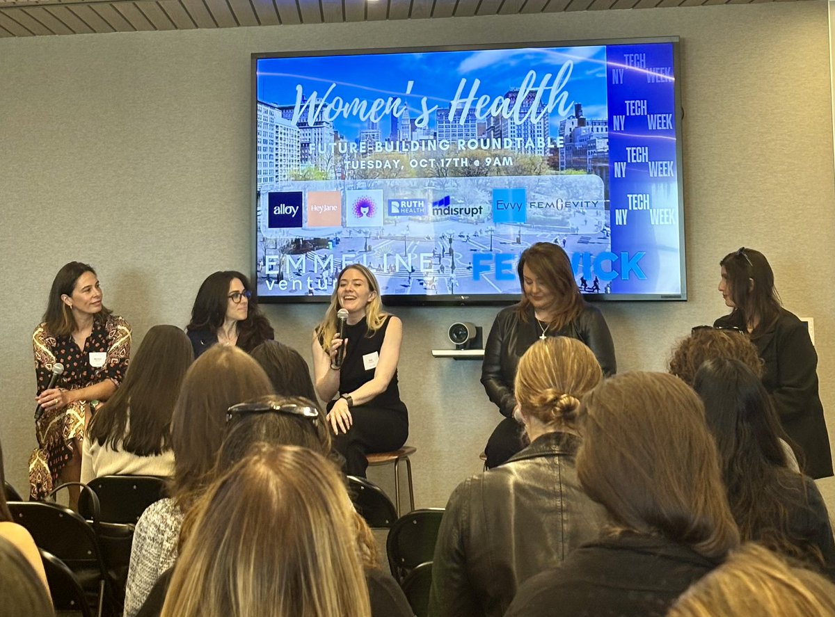 Ellen Bursey (@burseyellen) on Twitter photo Things got a little doom & gloom at the #NYTechWeek panel on women’s health (there’s so much to fix), but in the words of <a href="/DivaBiotech/">Ruby Gadelrab</a> “Massive Opportunity!” <a href="/ruthhealthco/">Ruth Health</a> <a href="/AlloyHealth/">Alloy Health</a> <a href="/HeyJaneHealth/">Hey Jane</a> <a href="/m_disrupt/">MDisrupt</a> <a href="/VCEmmeline/">Emmeline Ventures</a> Things got a little doom & gloom at the #NYTechWeek panel on women’s health (there’s so much to fix), but in the words of <a href="/DivaBiotech/">Ruby Gadelrab</a> “Massive Opportunity!” <a href="/ruthhealthco/">Ruth Health</a> <a href="/AlloyHealth/">Alloy Health</a> <a href="/HeyJaneHealth/">Hey Jane</a> <a href="/m_disrupt/">MDisrupt</a> <a href="/VCEmmeline/">Emmeline Ventures</a>