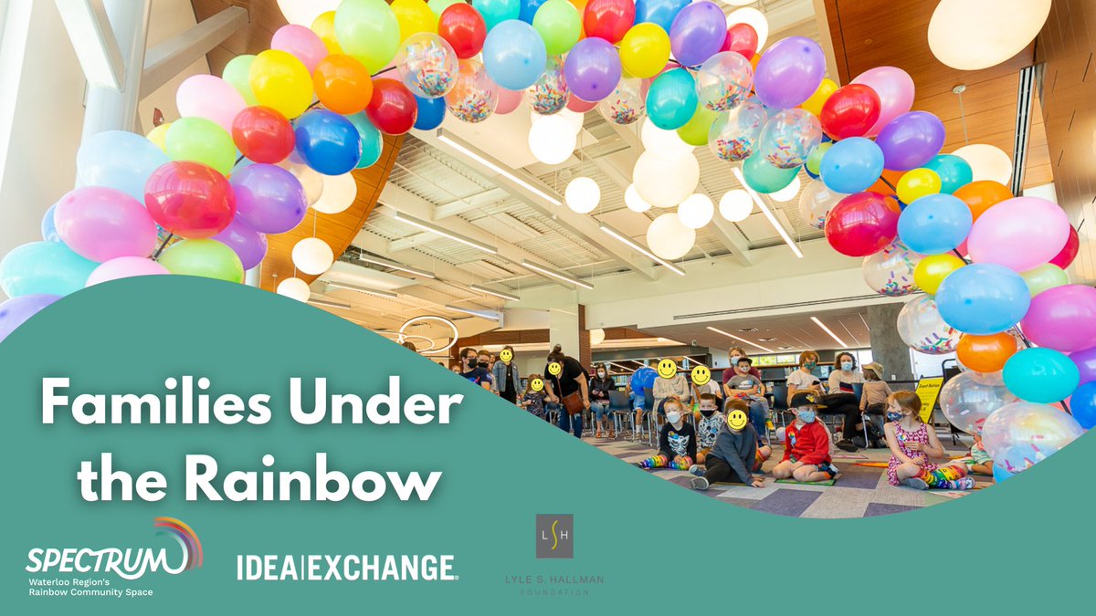 Today at at 3:30pm, check out the Families Under the Rainbow Drop-In at @IdeaXchng Clemens Mill! Read along with stories, make crafts, and have fun playing together in a safe and supported environment for 2SLGBTQ+ youth, families, and allies.