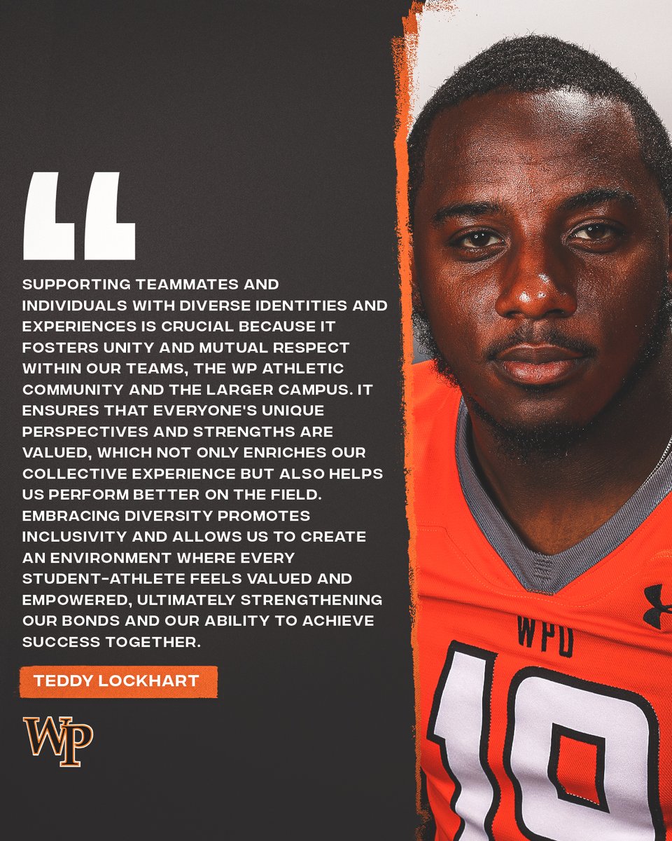 "Embracing diversity promotes inclusivity and allows us to create an environment where every student-athlete feels valued and empowered"

-Teddy Lockhart 

#NCAAInclusion #WPUFB #wpunj