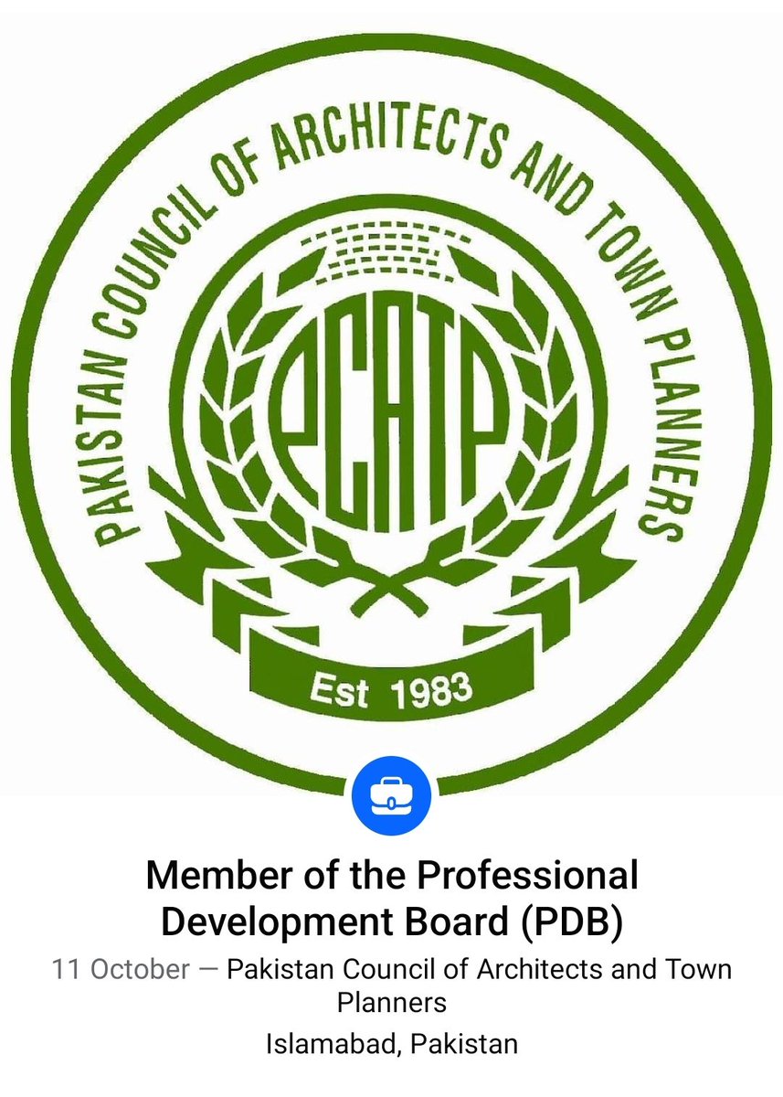 architectwaqas's tweet photo. I am pleased to share that I have joined the #Professional #Development #Board #PDB, a body working for the professional development of all architects registered with the #Pakistan #Council of #Architects and #Town #Planners #PCATP. https://t.co/w3P0JTSwgy