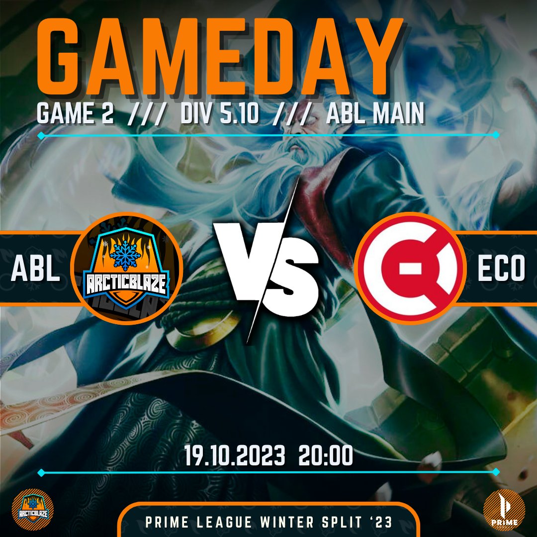 ArcticBlaze ❄️ (@teamarcticblaze) on Twitter photo ❄️ #PrimeLeague Gameday 2️⃣
🔥 #ArcticBlaze Main 🆚 <a href="/esportscologne/">eSports Cologne</a> Omega ❇️
Our second gameday starts earlier than expected, will we go out without a defeat again? 😎
🕔 Time: 20:00
🎤 Cast <a href="/SGD_Buddy/">Florian ''Buddy'' Hartwig</a>:
📺 Twitch 👉 TeamArcticBlaze (German) ❄️ #PrimeLeague Gameday 2️⃣
🔥 #ArcticBlaze Main 🆚 <a href="/esportscologne/">eSports Cologne</a> Omega ❇️
Our second gameday starts earlier than expected, will we go out without a defeat again? 😎
🕔 Time: 20:00
🎤 Cast <a href="/SGD_Buddy/">Florian ''Buddy'' Hartwig</a>:
📺 Twitch 👉 TeamArcticBlaze (German)