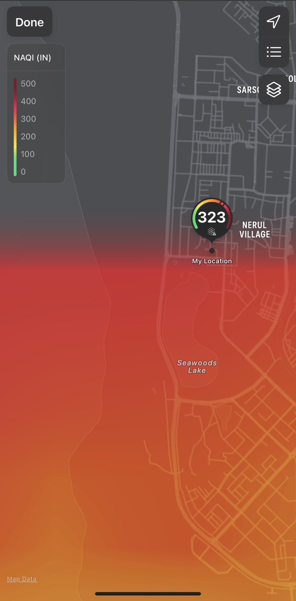 RaskarRahul96's tweet photo. The Air Quality of Navi Mumbai is decreasing rapidly from last week.
#smog #navimumbai #AirQuality https://t.co/AvCnkKtajT