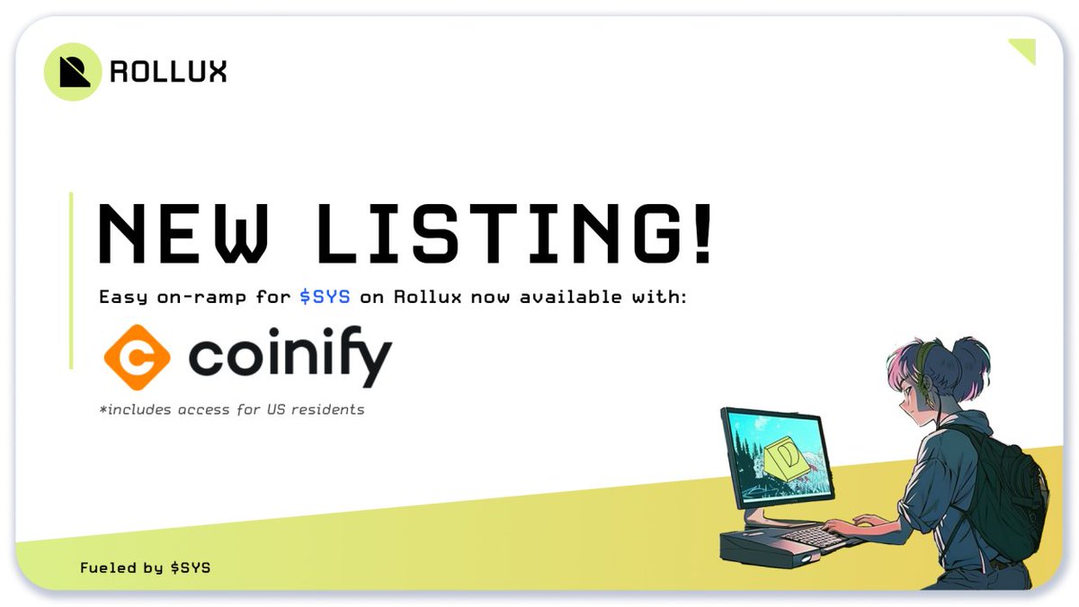 syscoin's tweet photo. 🚀 Thrilled to see our #Rollux ecosystem expand through this game-changing partnership with @Coinify! A seamless fiat onramp for $SYS on @RolluxL2 is a leap forward in making #DeFi more accessible. #Phase2 is just getting started!

@PegasysDAO @PaliWallet

https://t.co/v9MjUpsNFo https://t.co/WO7QDyEtg5