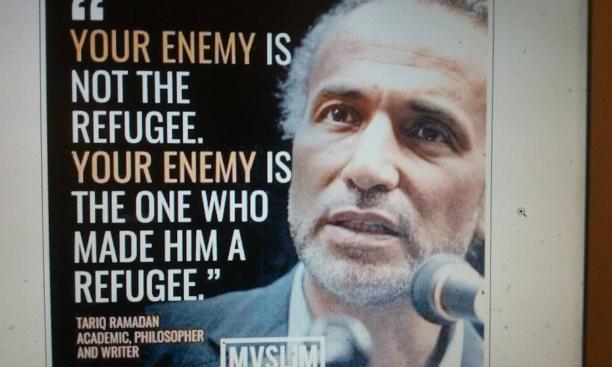 -

#TuesdayTruths 

Know who the enemy REALLY is.

For example;
it is NOT the refugee.
It is the one who made a person a refugee.

-