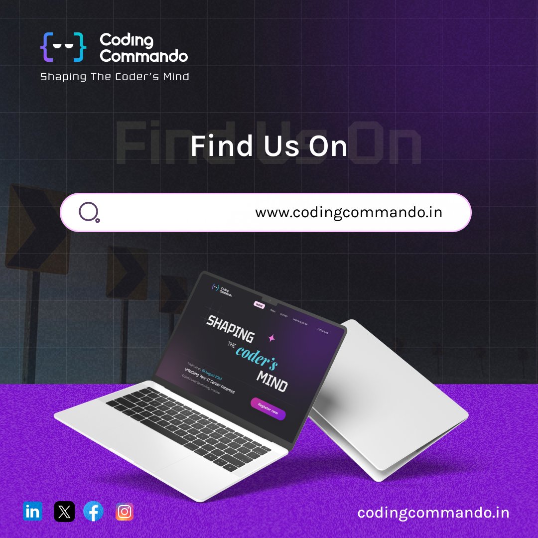 Coding_Commando's tweet image. Get more information about Coding Commando at our website and get yourself enrolled at coding commando. Coding Commando Greetings and Heartiest Welcome to the Community. Coding Commando garnishes your skills and will make you job ready.
#codingcourse #codingcommando