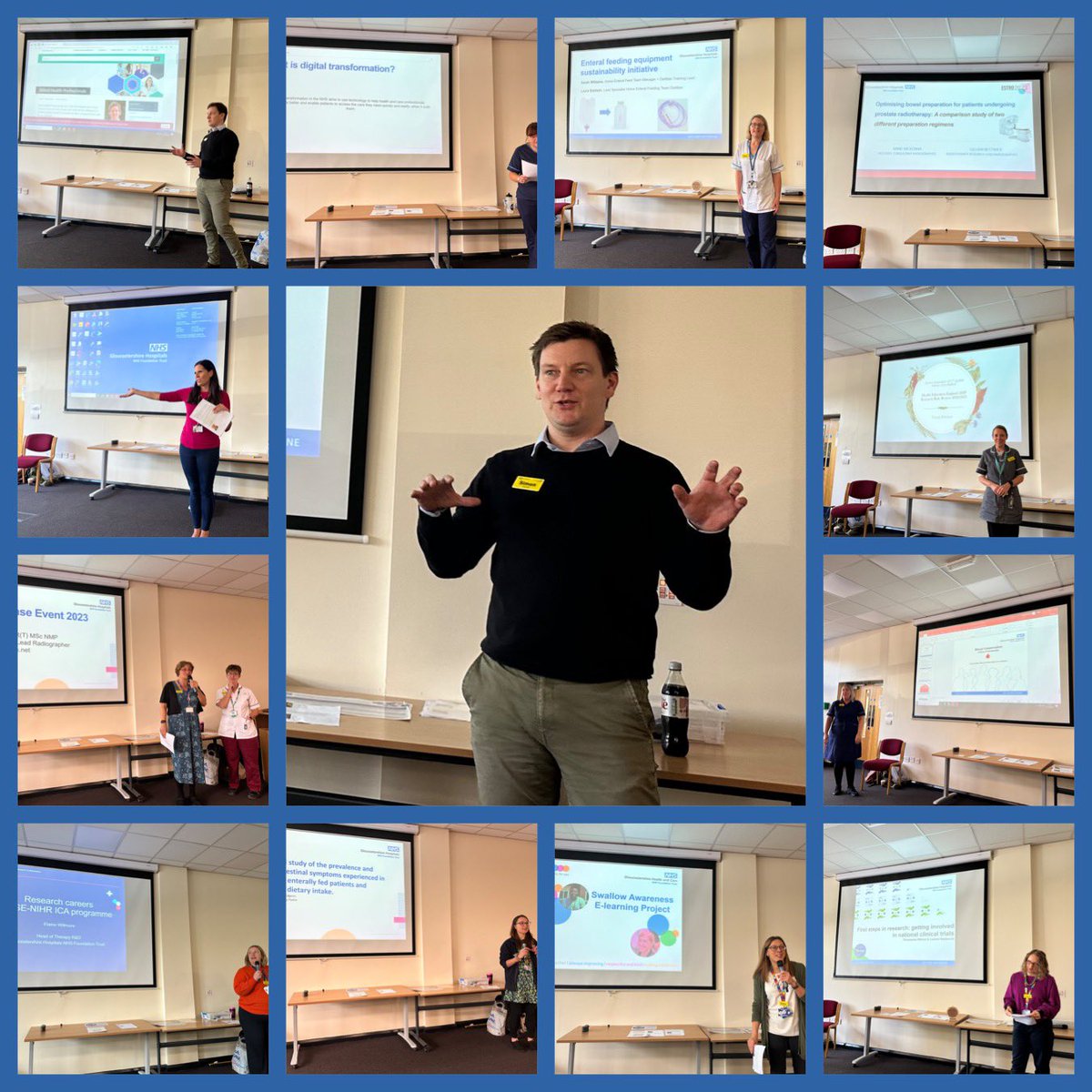 What a brilliant final #AHPsDay2023 @gloshospitals with @SLovett81 @100_m_p_h and teams Such a range of talent, innovation and research in all areas of #AHPsDeliver I’ve never seen so many great posters in 1 room 👏👏It definitely delivered over that line in the sand Simon 🙌 ⭐️