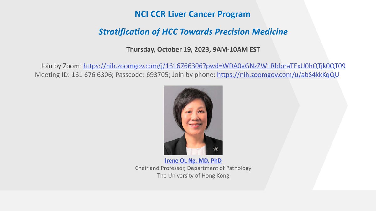 BudhuLCP's tweet photo. Join #NCICCRLiverProgram seminar on Thursday, October 19, 2023 at 9AM EST. @NCIResearchCtr https://t.co/miWntWAWl0