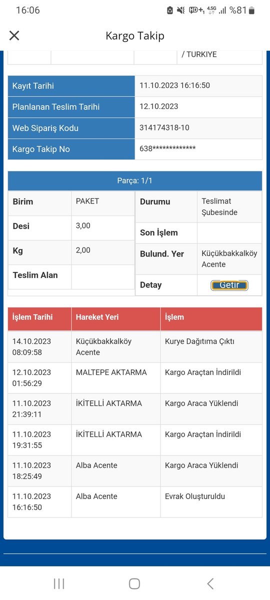 ondrdglyn's tweet photo. @ciceksepeti @csdestek @SuratKargoTR @Surat_Destek 12-13 ekimde tealim edilecek ürün 14ünden beri dağıtımda ve çözüm bulamadınız çiçeksepeti. Standart şablonlarla yanıt vermeyi bırakın artık çözüm odaklı olun https://t.co/9Ouqcq6nuw
