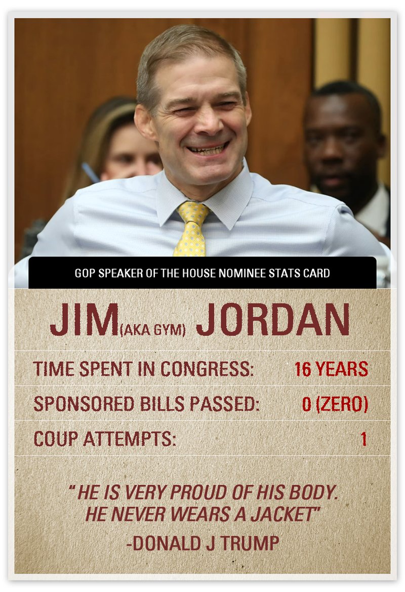 Jim Jordan should have been arrested by the feds for his role in the J6 insurrection. The fact that he's done nothing for his constituents pales in comparison to the damage he's done, but House Republicans are scared to vote no for Speaker Jordan.

#SpeakerOfTheHouseVote