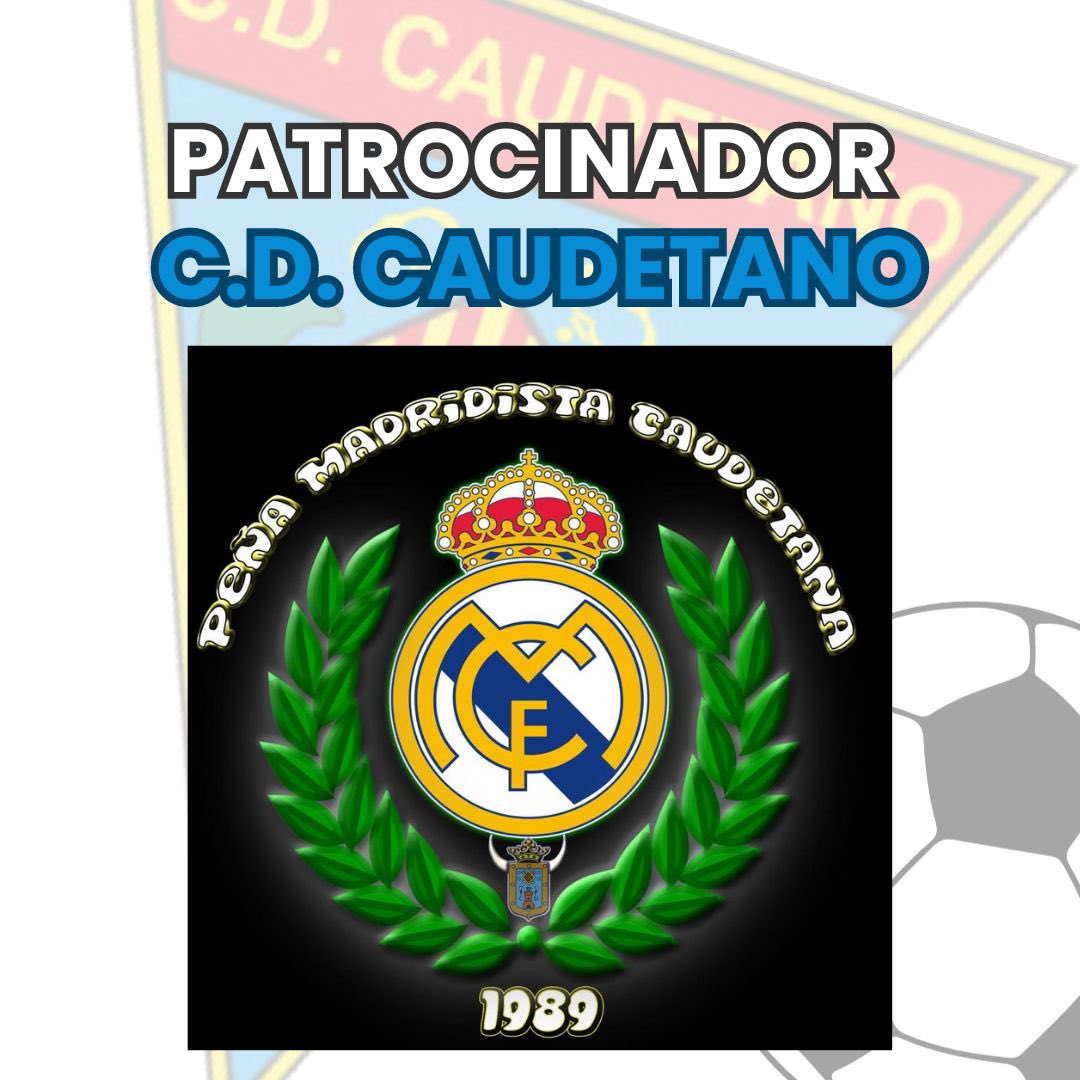 📢PATROCINADOR OFICIAL del C.D. CAUDETANO 

👉🏻Peña Madridista Caudetana 

🙏Gracias por estar un año más con nosotros, contribuyendo y ayudando en el C.D. Caudetano

#hastalavictoriasiempre