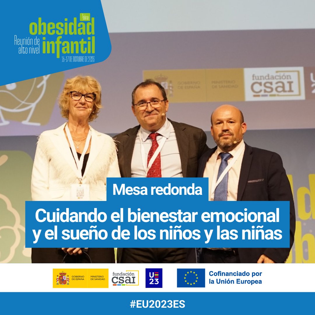 Los y las ponentes destacan:

1. Es importante incorporar el bienestar emocional y el sueño como pilar fundamental en la prevención y tratamiento de la #obesidadinfantil, dada la intensa relación entre la misma y los problemas psico-emocionales.

Esto incluye (sigue el hilo)👇