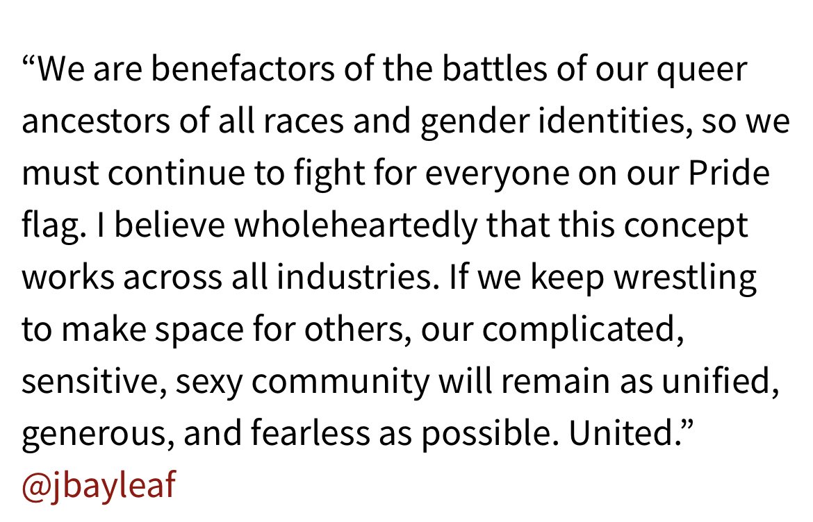 “If we keep wrestling to make space for others, our complicated, sensitive, sexy community will remain as unified, generous, and fearless as possible. United.” - Jonathan Bailey, one of this year’s Out100 honourees ♥️