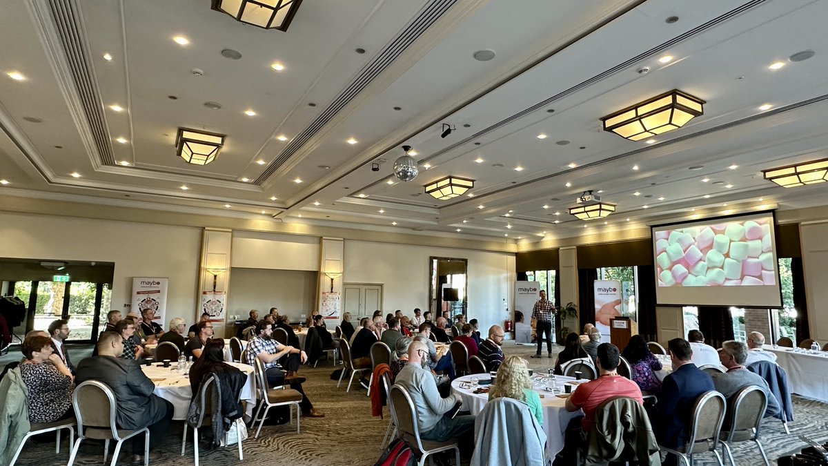 MayboLimited's tweet image. Our Masterclass is underway! Matt De Valiant is running the session entitled ‘Biscuits: helping you bite your tongue since 1784’ looking at our biases and competing systems and how they affect decisions and self control.

#mayboconference #positiveoutcomes