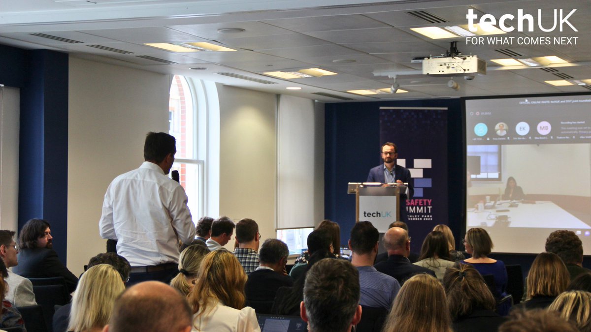 techUK (@techuk) on Twitter photo 🧠 Ahead of the first global #AISafetySummit taking place in the UK on the 1-2 November, we had the pleasure to host at our offices today an AI Roundtable in partnership with <a href="/SciTechgovuk/">Department for Science, Innovation and Technology</a>. We were joined by <a href="/michelledonelan/">Rt Hon Michelle Donelan</a> and Viscount Camrose. 🧠 Ahead of the first global #AISafetySummit taking place in the UK on the 1-2 November, we had the pleasure to host at our offices today an AI Roundtable in partnership with <a href="/SciTechgovuk/">Department for Science, Innovation and Technology</a>. We were joined by <a href="/michelledonelan/">Rt Hon Michelle Donelan</a> and Viscount Camrose.