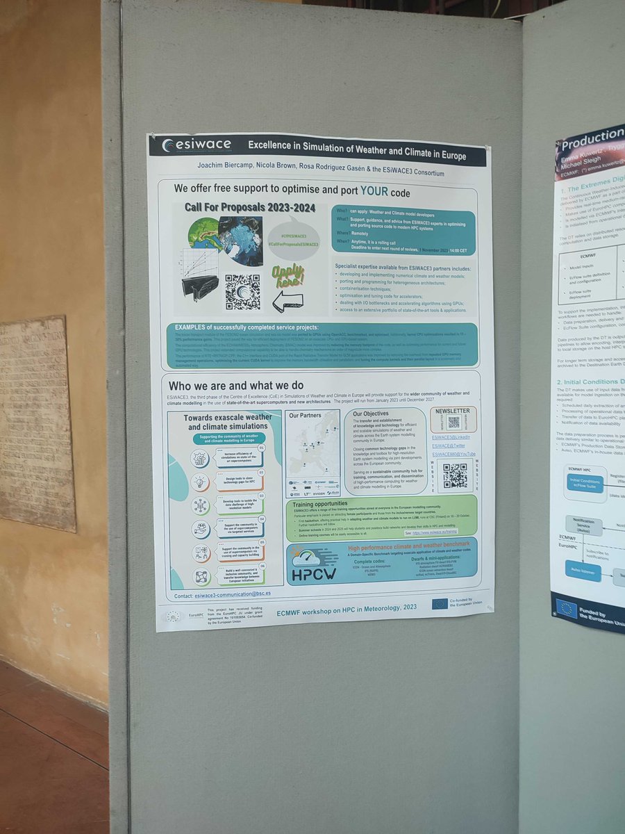 esiwace's tweet image. Last week, the @ESiWACE CoE was presented at the 20th @ECMWF workshop on high-performance computing in meteorology.
#HPCWS2023 #DiversifyingHPC