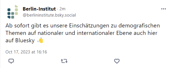 berlin_institut's tweet photo. Das Berlin-Institut ist jetzt auch auf Bluesky vertreten 👇 https://t.co/0o0ro4C7TX