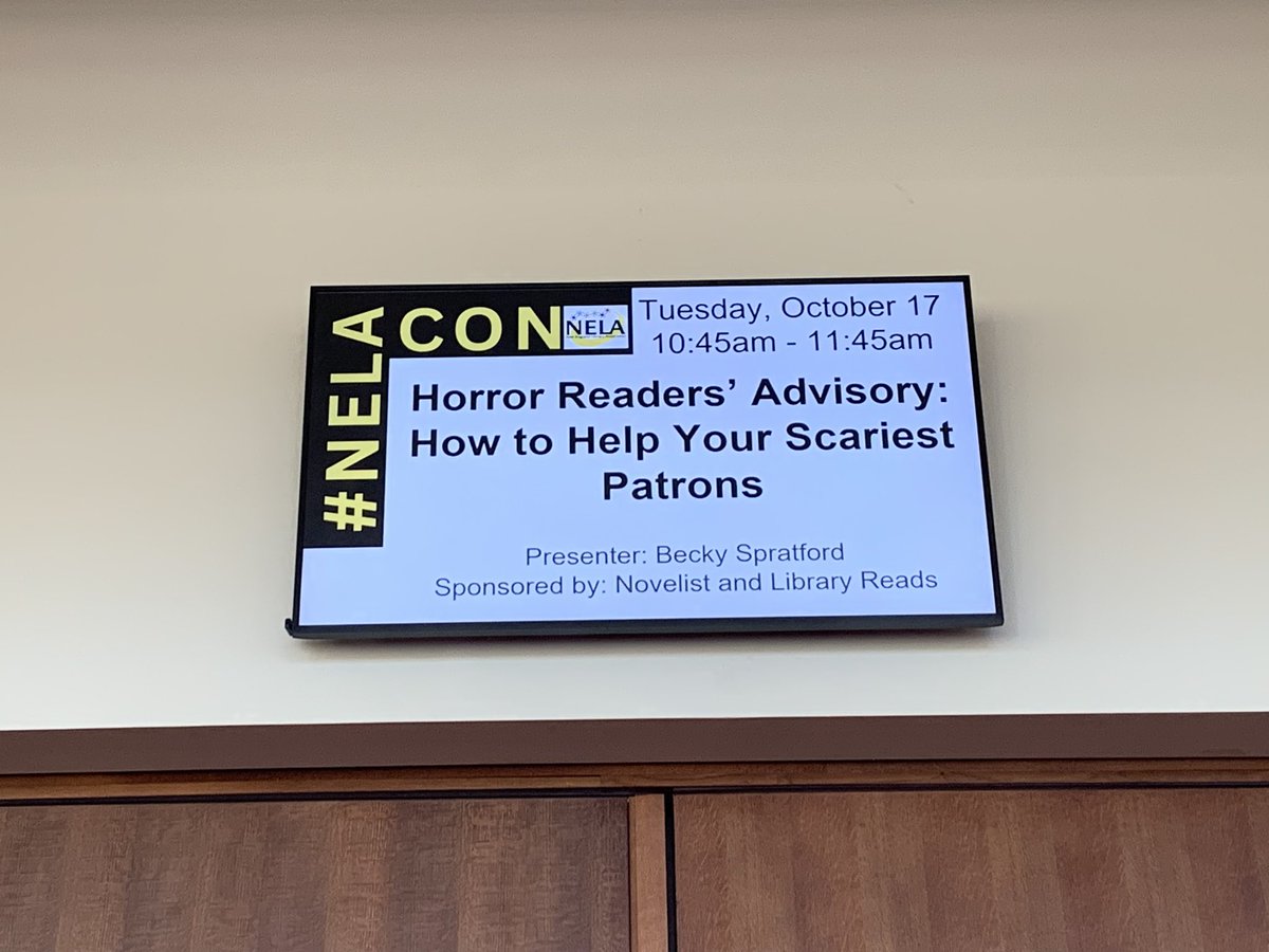 RAforAll's tweet image. Come join us. I promise we won’t bite.  Well I can’t promise but we will have fun. #NELA @LibraryReads99 @NoveListRA #HorrorForLibraries