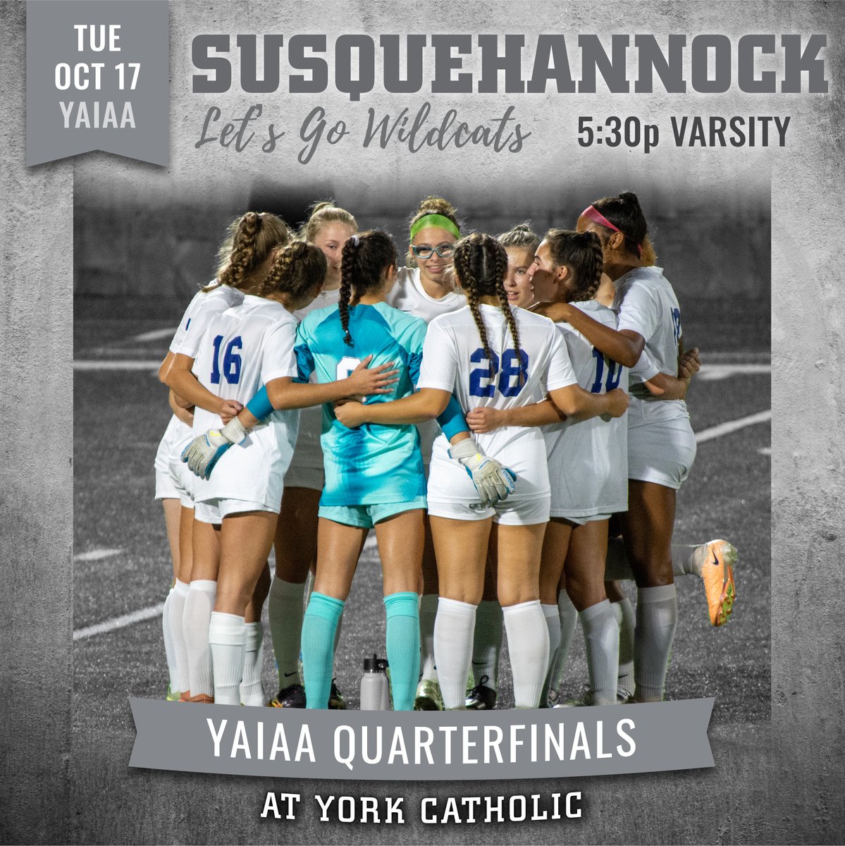 Come out and support <a href="/DtownWildcats/">Dallastown Athletics</a> Soccer ... YAIAA Quarterfinals are tonight! Girls play first at 5:30p followed by the boys team at 7:30p at the York Catholic stadium! Let's Go Wildcats! ⚽️💙🤍