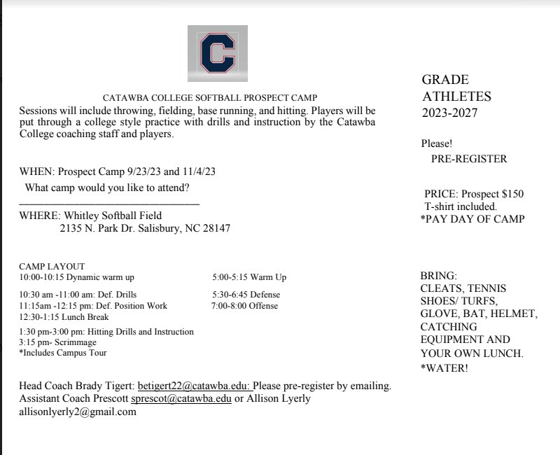 🥎Catawba Softball🥎 tweet media