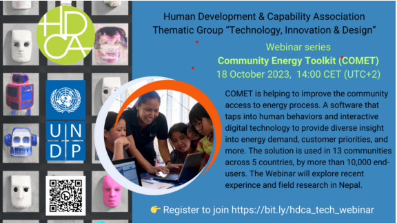 📷Exciting news! COMET will present in an upcoming @CapabilityApp x UNDP Digital X webinar. We're thrilled to discuss how COMET, grounded in the Human Development and Capability Approach, empowers community energy investment.
✨October 18
✨Register here bit.ly/3Fmhfpo
