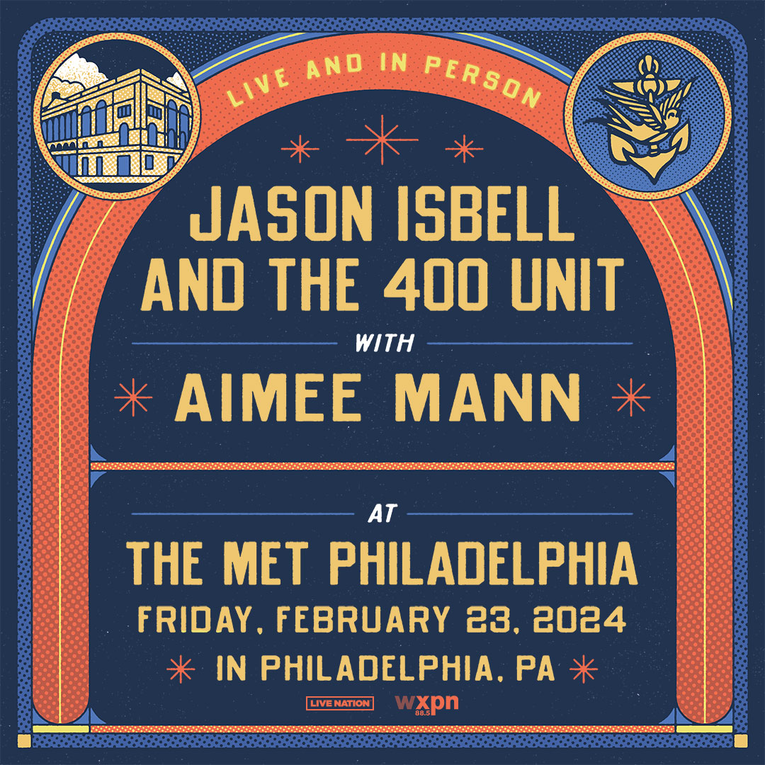 JUST ANNOUNCED ⭐ @wxpnfm Welcomes @JasonIsbell and the 400 Unit with @aimeemann at #TheMetPhilly on Friday, February 23! Tickets go on sale Friday, October 20 at 9am. 🎫: ms.spr.ly/60189v09q Presale begins Thur 10/19 at 10am [code: VOCALS]