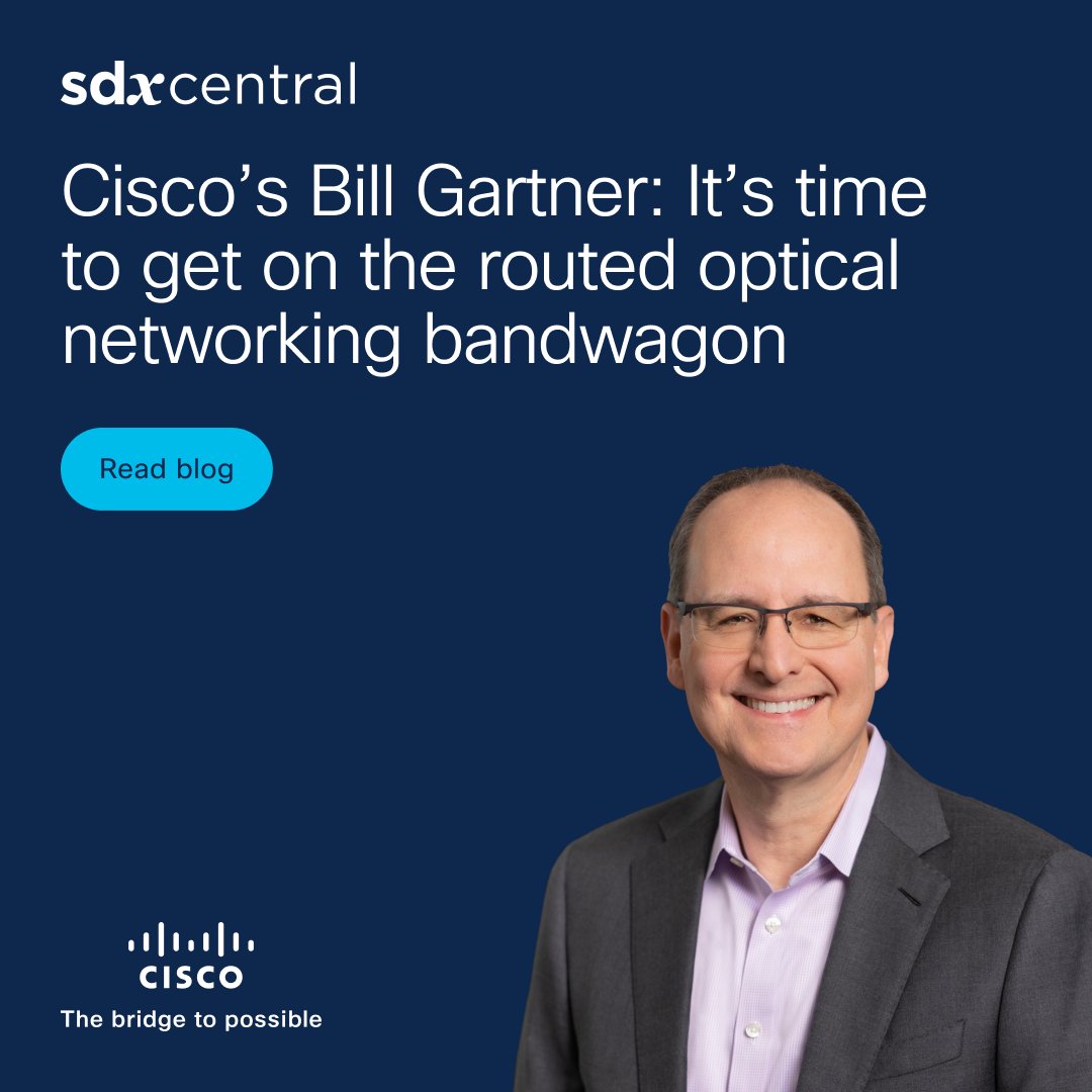 Explore the transformation potential of Routed Optical Networking—and the scalability, flexibility, and efficiency that come with it. 

Read the blog from Cisco’s Bill Gartner👇👇👇 
cs.co/6014ukyG8

#CiscoServiceProvider #UnifiedExperiences