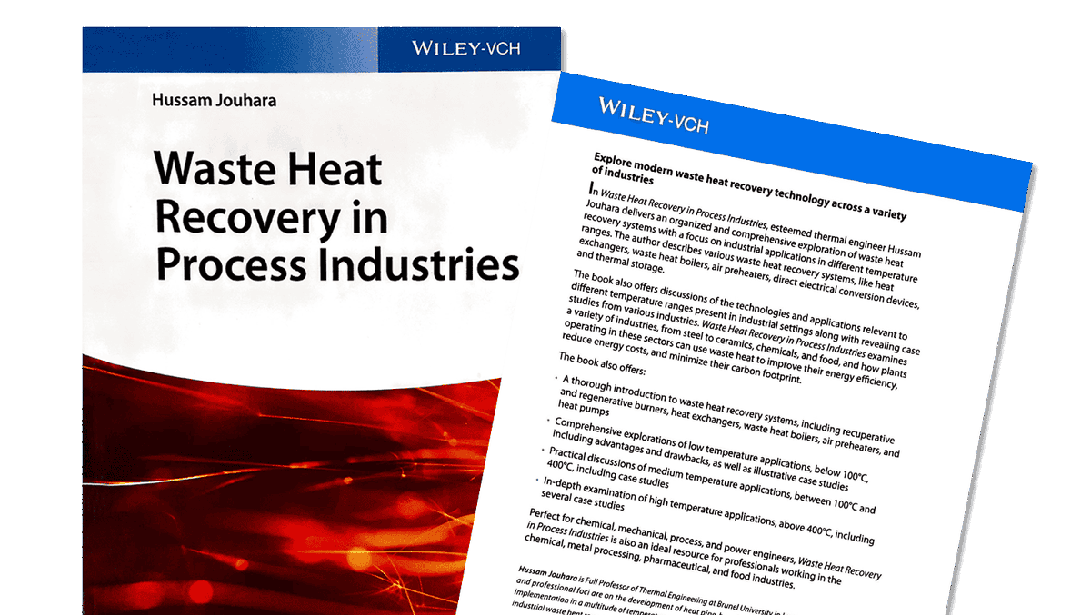 In our latest blog, we sit down with Econotherm Technical Director Hussam Jouhara to discuss his book Waste Heat Recovery in Process Industries.
hubs.ly/Q025JB1g0

#wasteheat #wasteheatrecovery #heatpipes #heatexchangers #decarbonisation #circulareconomy #energytransition