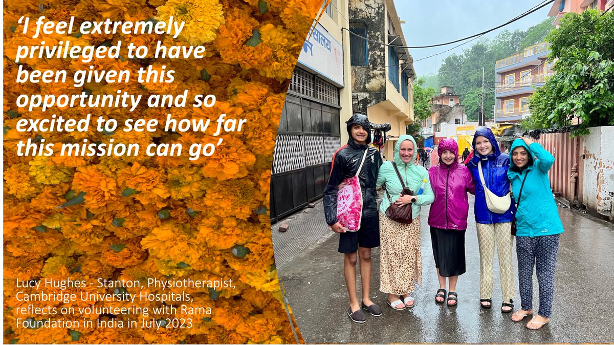 Our wonderful volunteer Lucy, physiotherapist @CUH_NHS shares her thoughts after an amazing visit to India in July 2023, working closely with our local partners to better serve disadvantaged people. Read her reflections here >> ramafoundation.org.uk/node/55