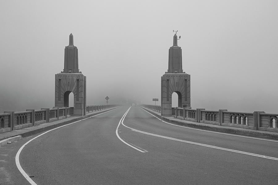 A look down the Pacific Coast Highway across the I.L. Patterson Bridge into the fog. 

Prints available:
buff.ly/3tsKK68 

#historicarchitecture #foggyday #travel